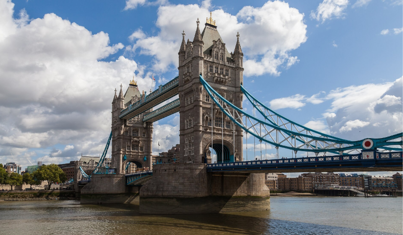 Tower Bridge, london, cloudy day